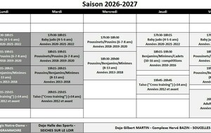 Inscription pour la saison 2026-2027