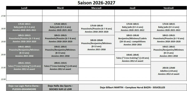 Inscription pour la saison 2026-2027