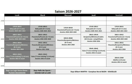 Inscription pour la saison 2026-2027